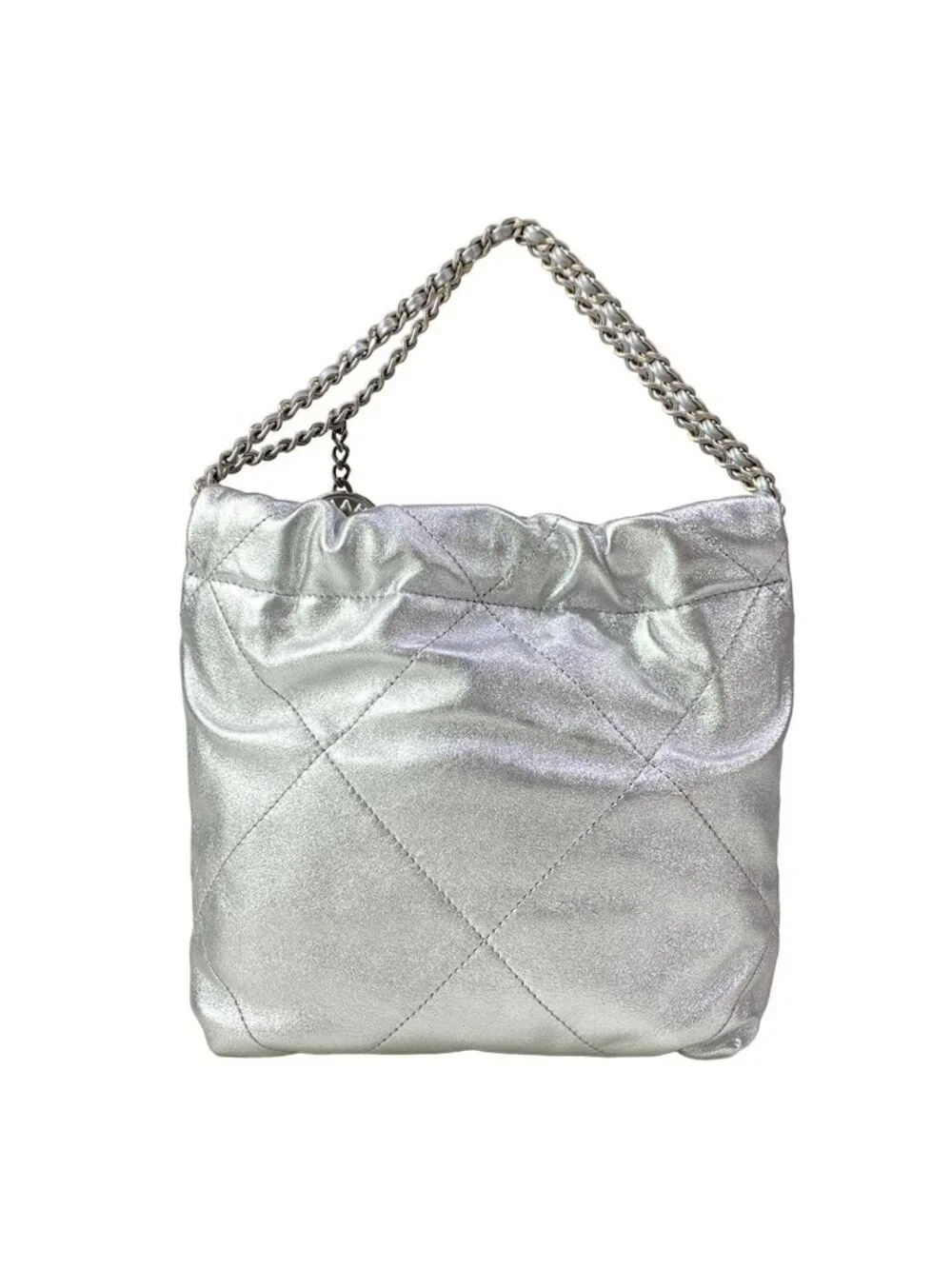 Chanel Handbag 22 Mini Silver Lambskin